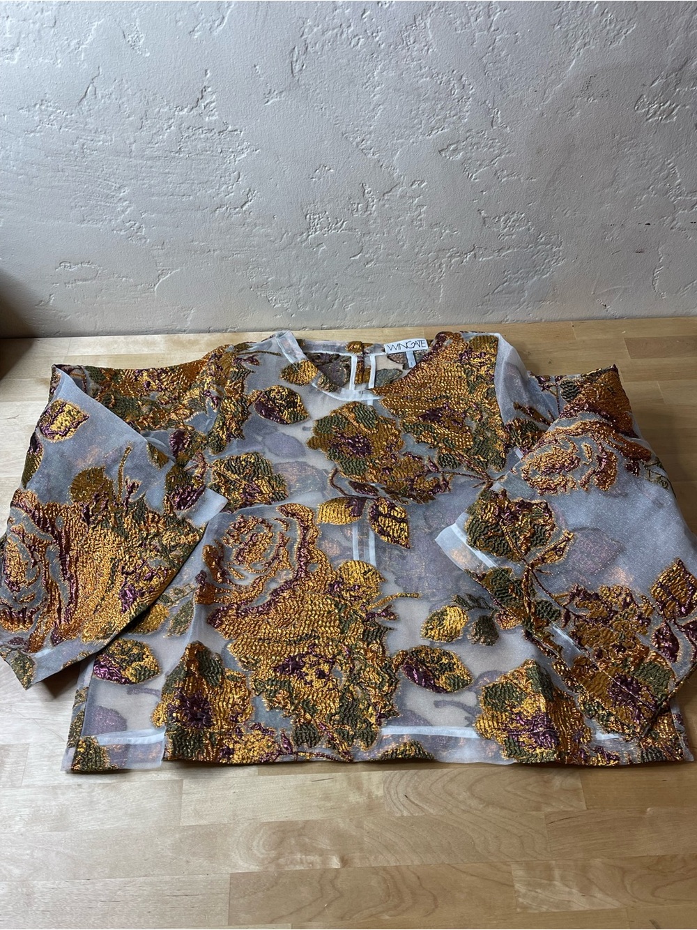 Wingate TABBY TOP -071 Bronze Size 1=M Bell Sleeve Blouse - Picture 6 of 16